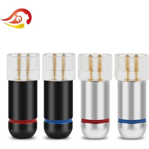 QYFANG 1Pair Transparent QDC Metal Thread For UE18PRO UE11PRO 7PRO Headphone Upgrade Cable with 0.78 Plug Earphone Jack Adapter