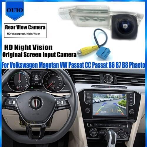 HD fisheye Rear Camera For Volkswagen Magotan VW Passat CC Passat B6 B7 B8 Phaeto Original Screen Input Parking Reversing Camera