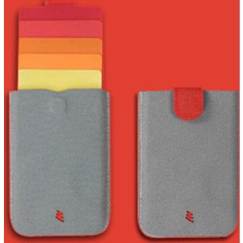 Mini Slim Leather Card Holders Portable Pulled DAX V1 Men Credit Card Wallet Color Gradient Business Card Holder Card