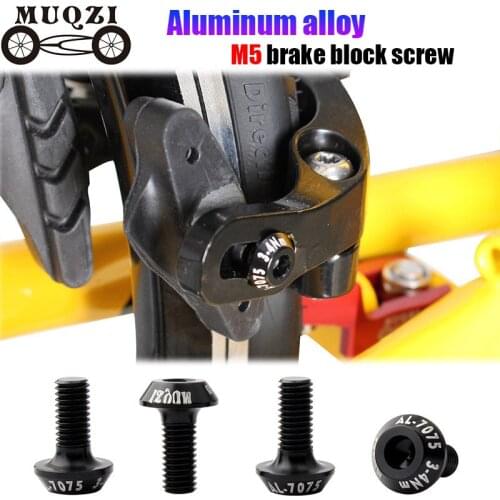 MUQZI Road Bike Dead Fly Bicycle Foldable Bicycle C Clip Brake Pads Fixed Screw M5 Clamp Lock Screw