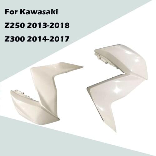 For Kawasaki Z250 2013-2018 Z300 2014-2017 Motorcycle Accessories Unpainted Body Left and Right Side Cover ABS Injection Fairing