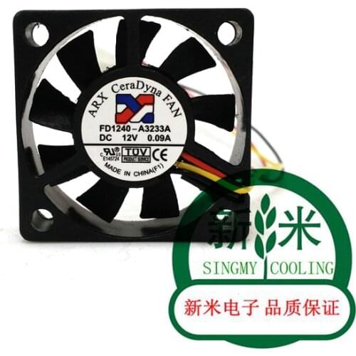 NEW ARX CeraDyna fan 4010 3 lines 12V 0.09A 4CM 4CM silence FD1240-A3233A cooling fan
