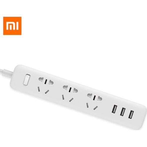 Original Xiaomi Power Strip Outlet 2A Quick Charging 3 USB Socket Patch Board 250V 2500W Max 1.8M Extension Cord EU/UK/US Plug