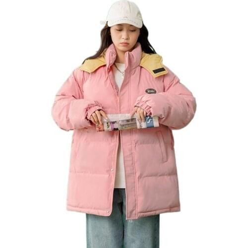 2022 new Women Thicken Warm Parka Coat Loose Oversized Womens Winter Bread Coat Hooded Outwear Padded Woman Parkas Jackets
