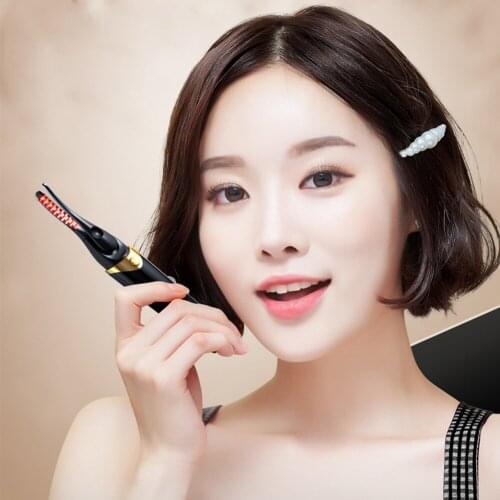 Portable Heated Eyelash Curler Clip Long Lasting Home Travel Makeup Tool Women Gift Quick Natural Curling Cosmetic Beauty Device