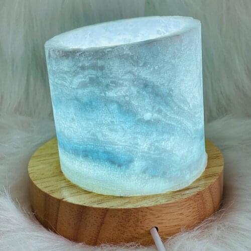 Romantic!!Natural Sky Color Mineral Light Lamp Decoration Room Jewelry Couple Romatic Stone