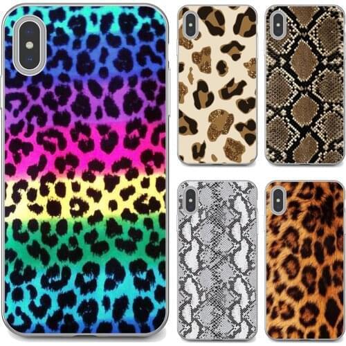 Silicone Phone Cover Colourful-Leopard-print-Snake-skin For Xiaomi mi Redmi Note 3 4 4X 5 6 7 8 8t 9 9s 9t 10 pro lite