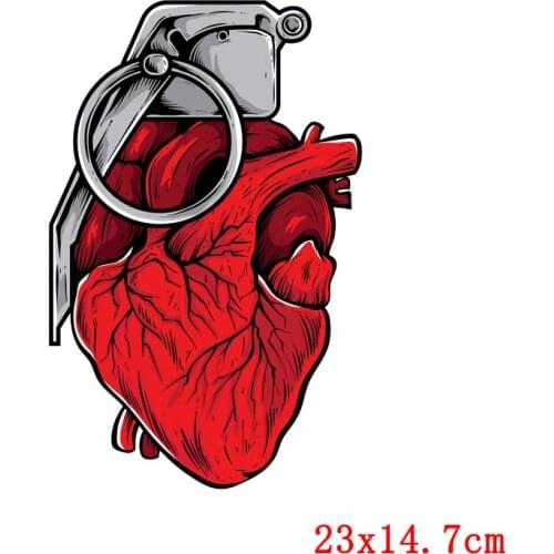 Punk Patches Skull Thermo-Stickers On Clothes Black T-shirt Applique Stickers Iron On Transfer For Clothing Motorcycle Patch DIY