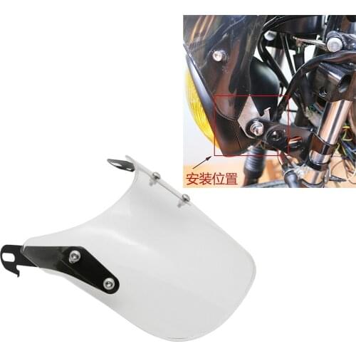 Universal Pare-Brise Suits 5"-7" Round Headlights Motorcycle Windshield FOR YAMAHA HONDA