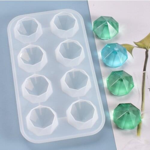 Diamond Shaped Gem Necklace Pendant Casting Silicone Mould DIY Crafts Jewelry Making Tool Crystal Epoxy Resin Mold Drop Shipping