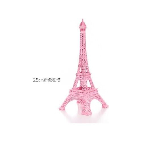 Height 25cm Maiden heart Pink Eiffel Tower in Paris Home decoration Ins wind shooting and posing props