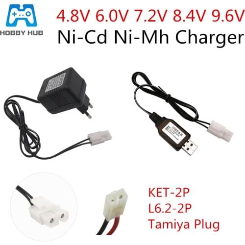 4.8V 6.0V 7.2V 8.4V 9.6V Ni-CD/Ni-MH Battery Charger Input 100V-240V with Tamiya Kep-2p Plug For RC toys Car