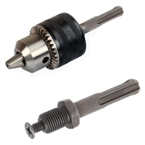 2021 New 12mm Thread Dia SDS Plus Round Shank Drill Chuck Adapter Connector Gray