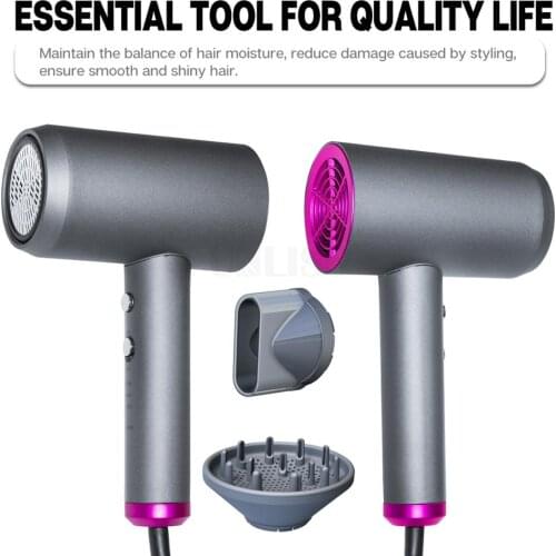 2021 New Hair Dryer For Hair 1800W Fast Drying Hair Tool Portable Blow Dryer with Nozzle Hot Air Brush Hairdryer Christmas Gifts