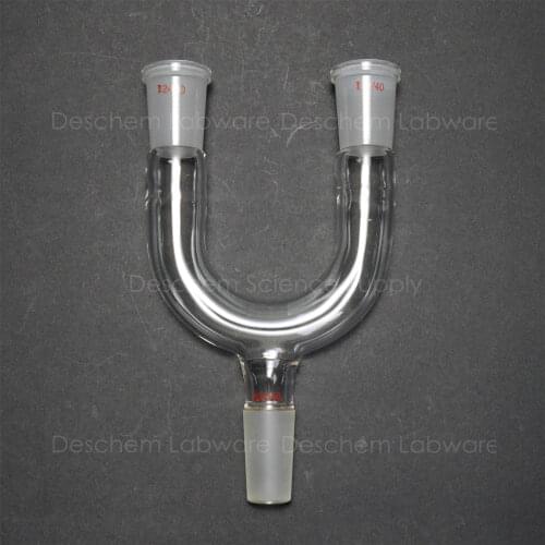 24/40,Modified Glass Claisen Adapter,3-way,Chemistry Lab Glassware
