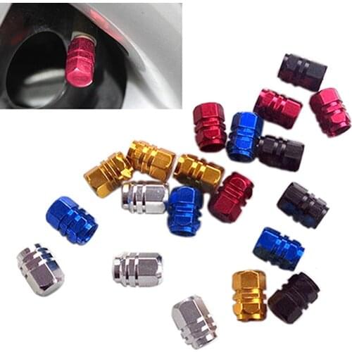 4Pcs Aluminum Tire Wheel Rims Stem Air Valve Caps Tyre Cover Car Truck Bike