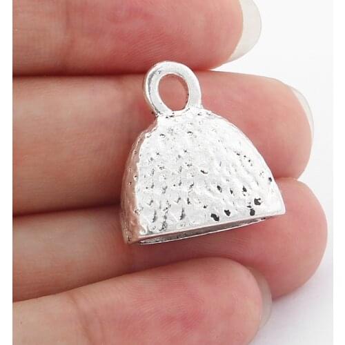 10pcs End Caps Findings Fit Flat Leather Cord DIY Bracelets Connectors Making Findings 17x5mm