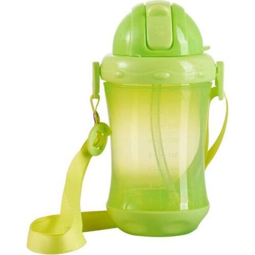 Bobei Elephant 260 ML Baby Feeding Bottle PP Plastic Sippy Cup Handle Automatic Straw Non-slip Defence Fall Anti Flatulence