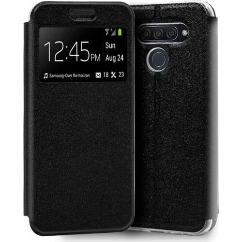 Case Flip Cover LG Q60/K50 Color Black