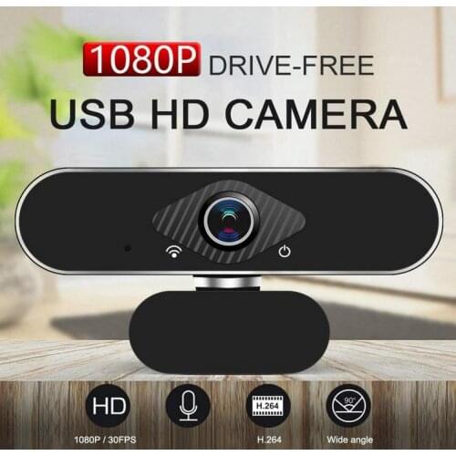 HD 1080P Computer Camera USB Webcam with Built-in Microphone
