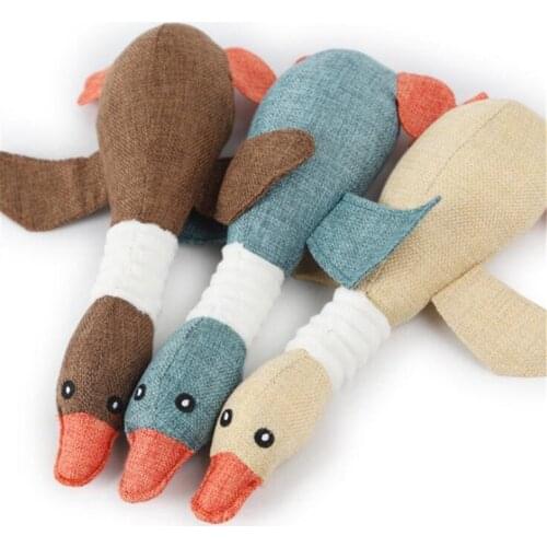 1PC Cute Wild Goose Dog Toy Pets Squean Toy Soft Fleece Dog Toys Decompression Tool Pet Squeeze Sound Cats Dog Toys