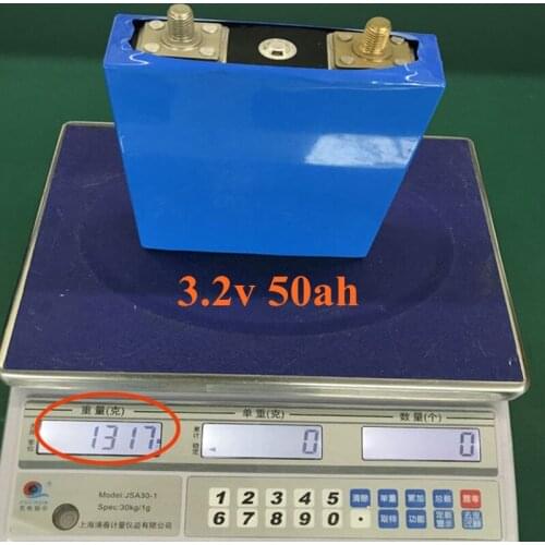 1pcs 3.2v 50Ah Lifepo4 Cells 3.2v Lifepo4 Lithium Batteries for Electric Bike Battery Pack Solar Energy System