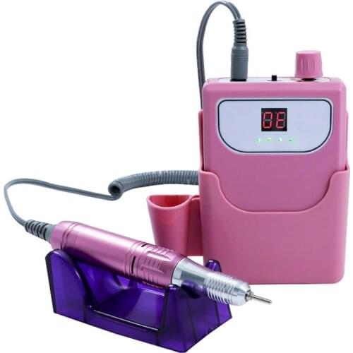 Nail Drill Machine Portable Electric Nail Drill Machine Mill Cutter Sets Rechargeable 30000RPM Pedicure File 30000 RPM Cordless