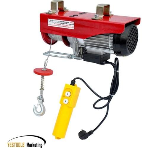 150-300KG 220V Mini hoist electric crane hoisting machine with wire rope pulling