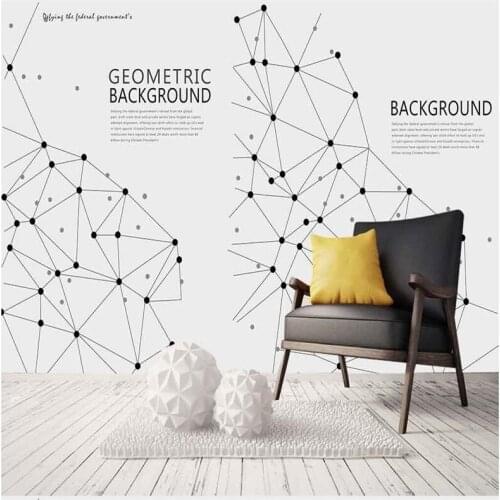 Custom 3d Wall Murals Abstract Point Line Surface Interior Wallpaper Environment Friendly TV Background Living Room Kitchen