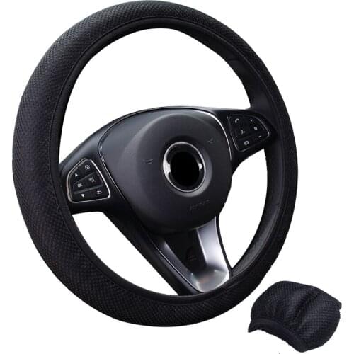 Non-Slip Auto Steering Wheel Cover No Inner Ring in Six Colors Wrap Fit For 37-38CM/14.5"-15" Universal Car Syling Protector