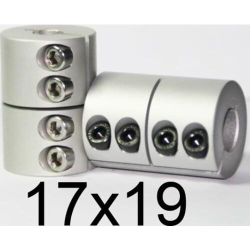 NEW 17x19 Rigid clamping screws Solid Coupling for Engraving machine,17mm to 19mm shaft butt-muff coupler for stepper motor D40