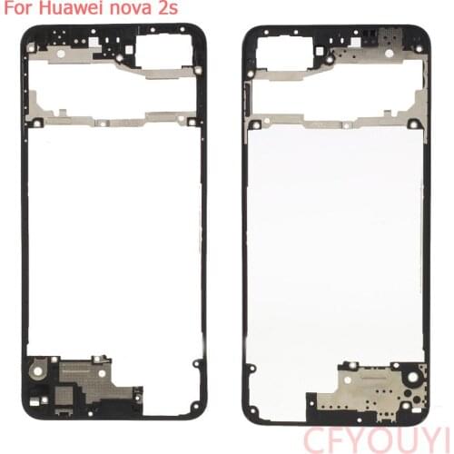 New LCD Front Supporting Frame Bezel Part For Huawei Nova 2s - Black/Blue