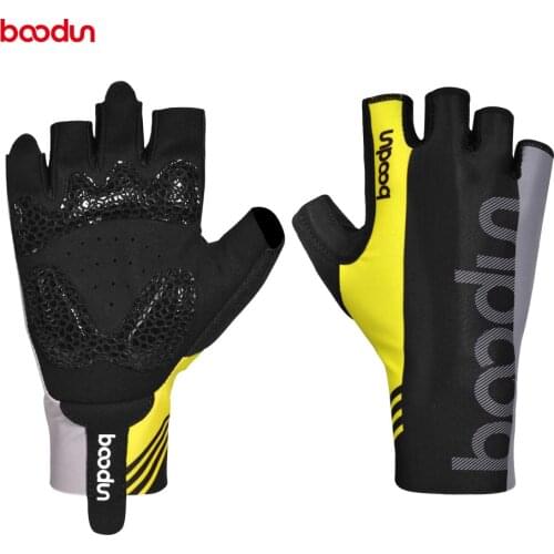 BOODUN Men Women Half Finger Shockproof Summer Breathable Road Bike Gloves Cycling Gloves Anti-slip Elastic Bicycle MTB Gloves