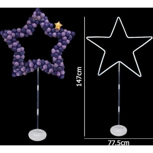 Star Shape Balloons Stand Pentagram Ballon Holder Balon Column Baby Shower Birthday Wedding Decorations Birthday Party Supplies