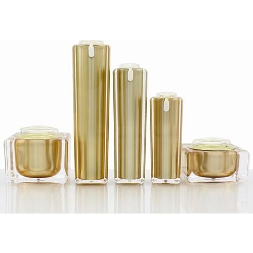 Empty 30/50/100ML Plastic Lotion Pump Bottle Gold Emulsion Refill Cosmetic Packaging Skin Care 30g 50g Acrylic Cream Container