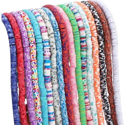 Multicolor 350-400Pcs 6mm DIY Jewelry Findings Clay Beads for Jewelry Making Bracelet Boho Necklace Jewelry Spacer Disk Beads