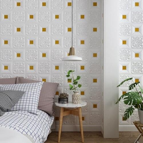 Self Adhesive 3D Brick Wall Stickers Living Waterproof Foam Room Bedroom DIY Adhesive Wallpaper Art home Wall Decals