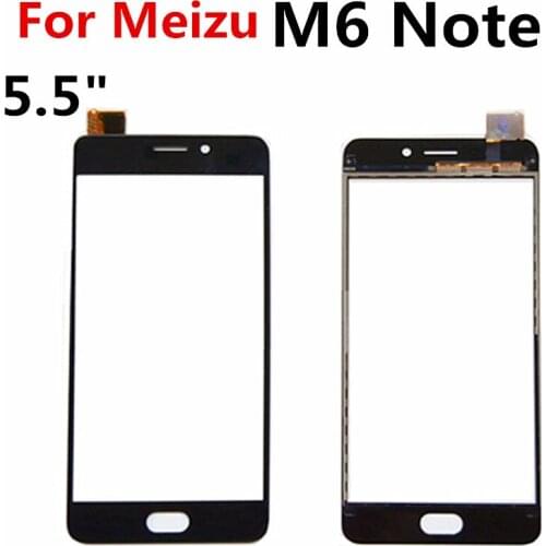 White Black Color 5.5 Inch For Meizu M6 Note Touch Screen Panel Sensor for Meizu Meilan Note 6 Front Lens Glass Replacement