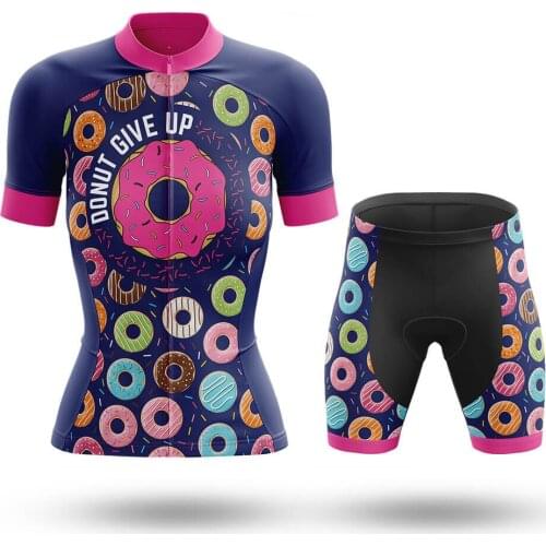 MTB Donut Sports wear summer Racing Cycling Jersey Set Women Breathable Biking shirts Short Sleeve Shorts Bicycle Clothing Suit