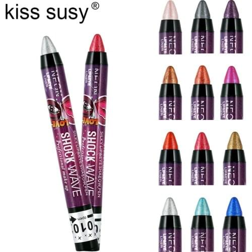 12 Colors Pearly Luminous Eye Shadow Stick Pearl Eyeshadow Lying Silkworm Pen Multifunctional Pencil Lasting Eye Makeup TSLM1