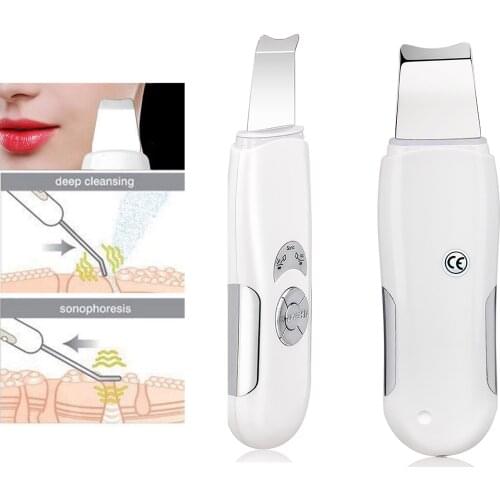 Ultrasonic Skin Scrubber Face Cleaner Ultrasonic Face Skin Peeling Massager Facial Scrubber Pore Cleaner Beauty Device
