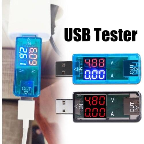 USB Tester Digital Voltmeter Ammeter Voltage Current Meter Ammeter Detector QC 2.0 3.0 Power Bank Charger Indicator