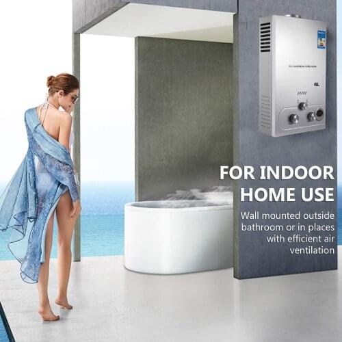 VEVOR LNG Water Heater 6L/8L/10L/12L/16L/18L 36KW Water Heater Thermostat Liquified Natural Gas Heater Methane Gas Water Heater