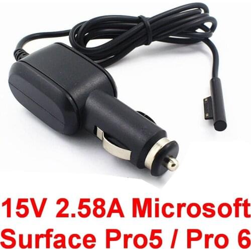 1pcs High Quality 15V 2.58A Pro5 Car Power Supply Adapter Laptop Cable Charging Charger for Microsoft Surface Pro 5 Pro 6