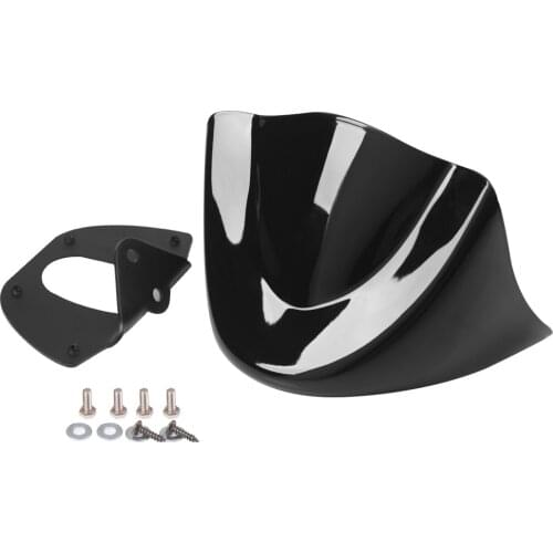 Motorcycle Bright Black Front Chin Spoiler Scrub Fender Air Fairing For Harley Dyna Fat Bob Wide Glide FXDL 2006-Up