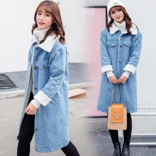 2021 Autumn winter Jeans Jacket Women Casacos Feminino fashion Denim Jacket Lady Elegant Vintage Jackets Long Female Basic Coats