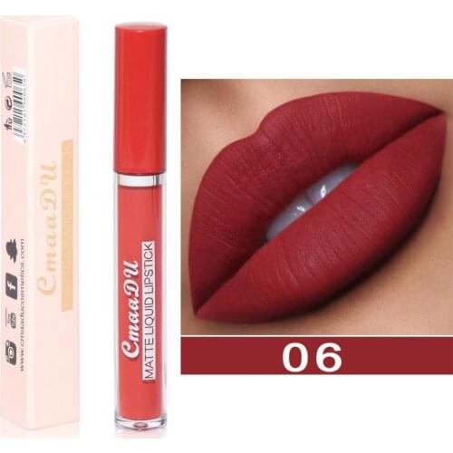 1PC Liquid Lipstick Matte Lip Gloss Makeup Waterproof Long Lasting Sexy Make Up Lightweight Lip Glaze 10 Color Maquillaje TSLM2
