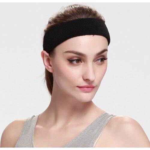 100% Cotton Thick Tower Sports Headband Tennis Badminton Basketball Sweatband Head Sweat for Band Basketball Tennis Yoga L341OLD