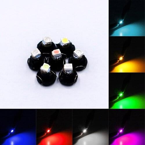 100 Pcs T3 Wedge 1210 1 Smd 1 LED 12V For Car Motorcy Instrument Light Dash Climate Gauge Lights Heater Control Bulbs Lamp Light