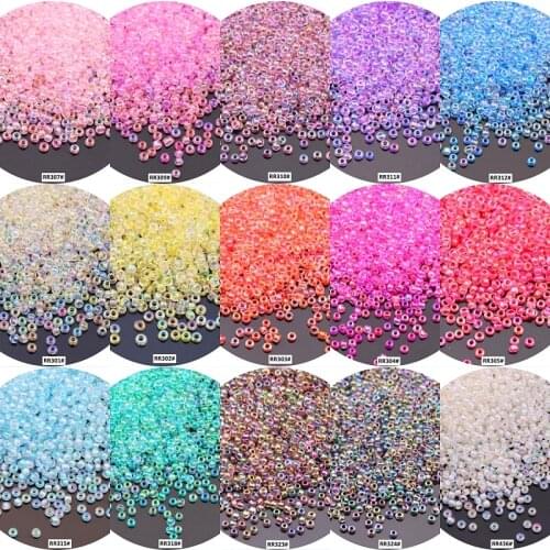 1000Pcs/Bag 2mm MGB Glass Seedbeads Inside Dyed Color 11/0 Round Spacer Beads Charm For Jewelry Making Necklace Bracelet DIY